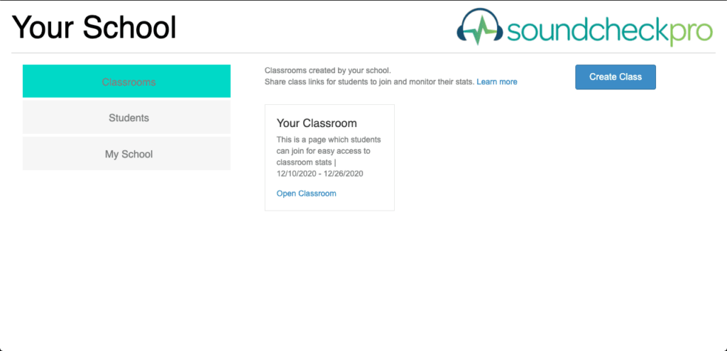 SoundcheckPro_Education_Portal_School_Page_Demo